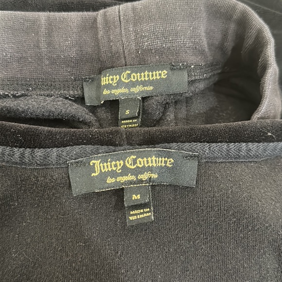 VINTAGE ORIGINAL Juicy Couture Velor Tracksuit Black Small/Medium - Picture 7 of 7